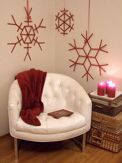 Craft Stick Snowflakes