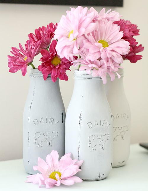 Milk Bottle DIY Vases Milk Bottle DIY Vases