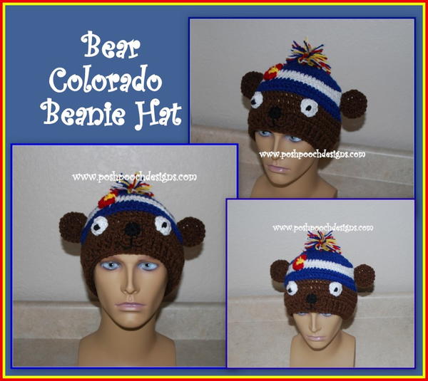 Bear Crochet Beanie Hat