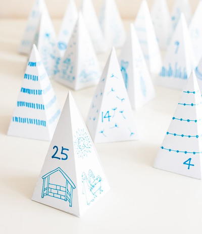 Triangle Box Christmas Advent Calendar