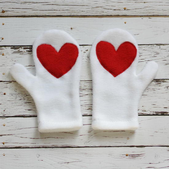 Hearts Applique Mittens Tutorial Hearts Applique Mittens Tutorial