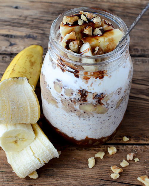 Chocolate Banana Walnut Overnight Oats Chocolate Banana Walnut Overnight Oats