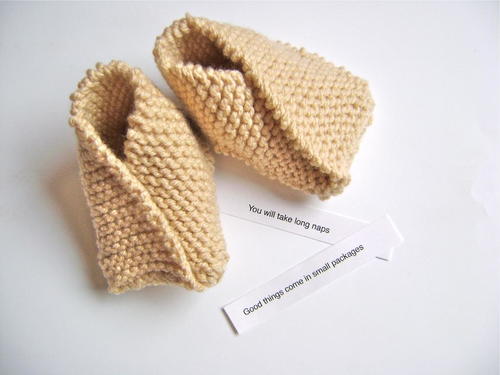 Fortune Cookie Baby Booties Fortune Cookie Baby Booties