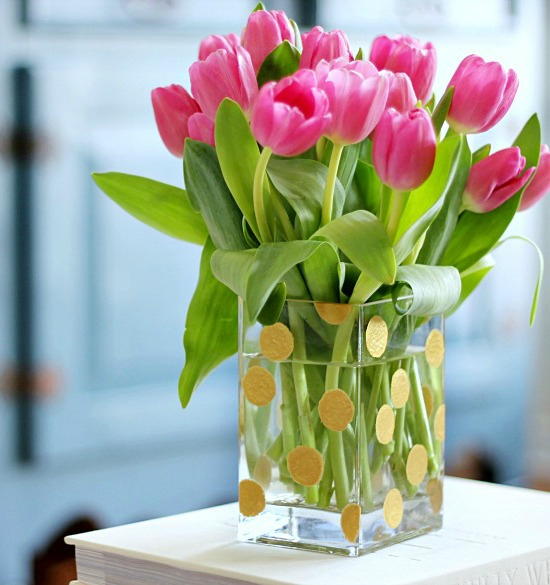 Kate Spade Inspired Gold Dot Vase Kate Spade Inspired Gold Dot Vase