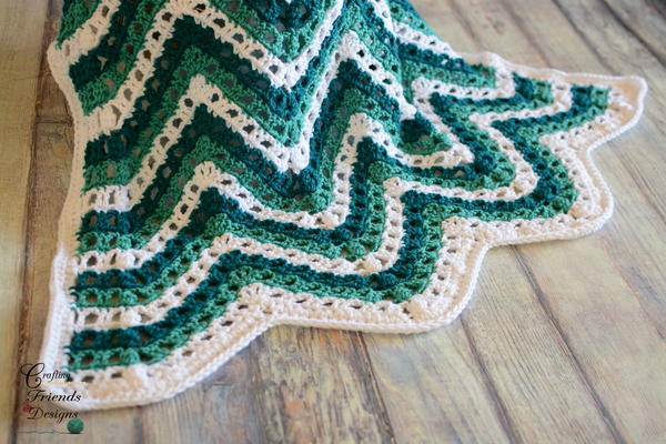 Sea Breeze Chevron Afghan Sea Breeze Chevron Afghan