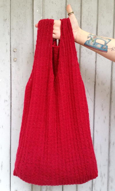 Knit Upcycled Sweater DIY Tote