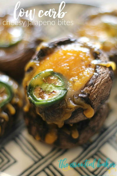 Low Carb Cheesy Jalapeno Mushroom Bites Low Carb Cheesy Jalapeno Mushroom Bites