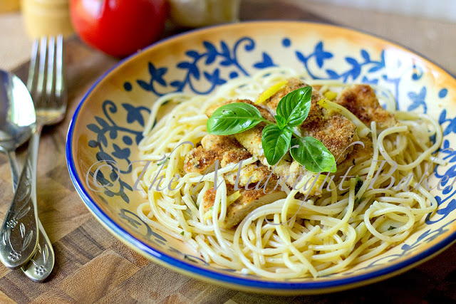 Parmesan Crusted Chicken with Lemon Basil Pasta Parmesan Crusted Chicken with Lemon Basil Pasta