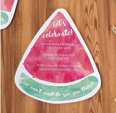 Watermelon Party Invitation Templates