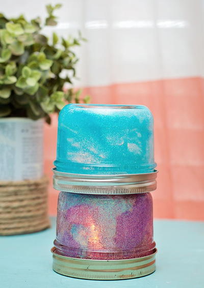 Glittery DIY Glow Jar Glittery DIY Glow Jar