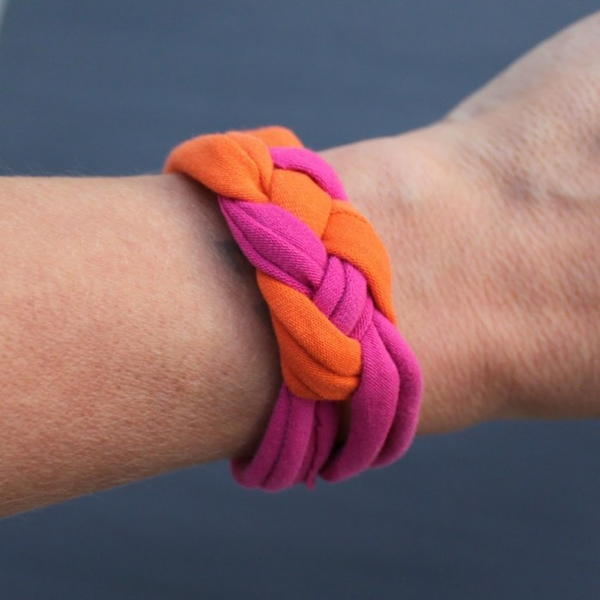 Recycled Clothing DIY Bracelet Recycled Clothing DIY Bracelet