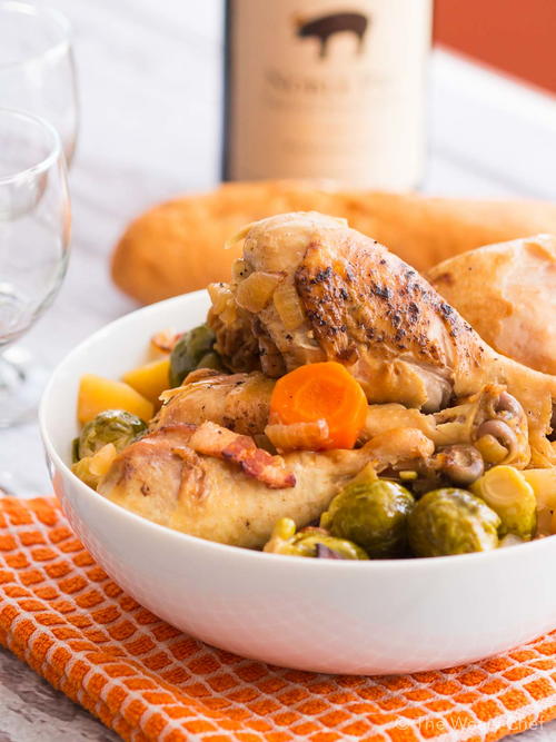 Slow Cooker Brussel Sprouts with Bacon and Chicken Slow Cooker Brussel Sprouts with Bacon and Chicken