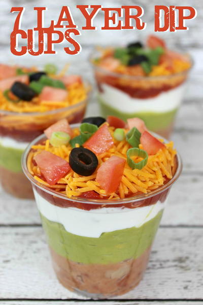 Seven Layer Dip Cups Seven Layer Dip Cups