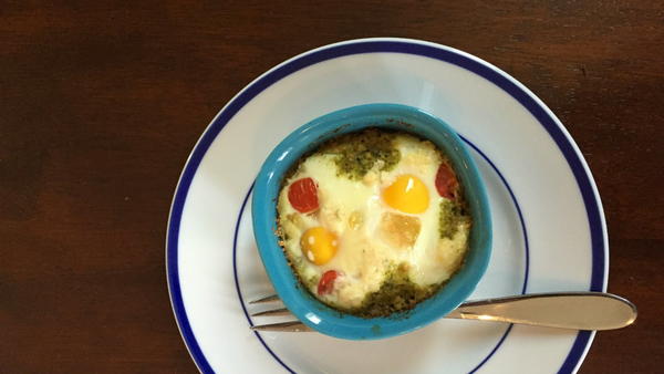Pesto Boursin Baked Eggs Pesto & Boursin Baked Eggs