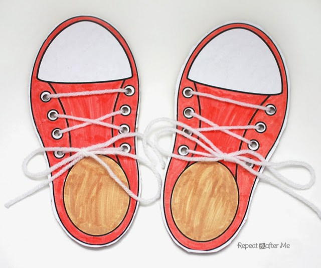 Shoe Tying Practice Printable