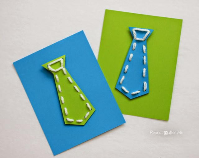 Tie-Me-On Fathers Day Card