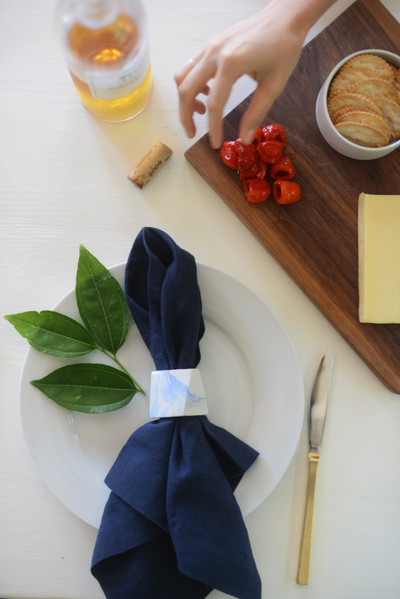 Marbled Napkin Rings Marbled Napkin Rings