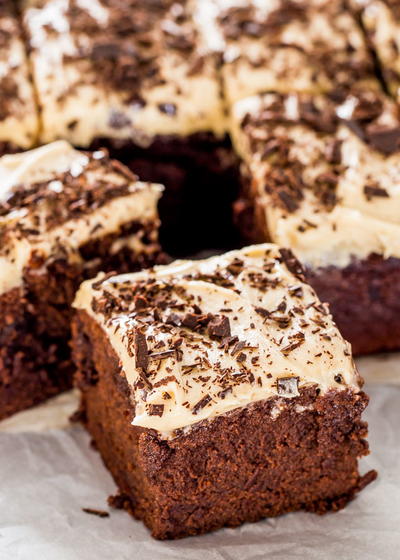 Sky-High Brownies with Buttercream Frosting Sky-High Brownies with Buttercream Frosting