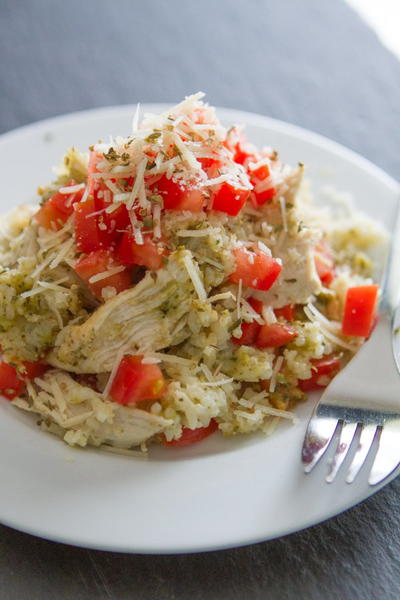 Springtime Pesto Chicken Casserole