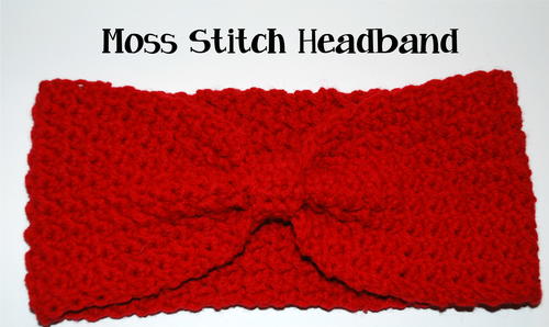 Crochet Moss Stitch Headband Crochet Moss Stitch Headband