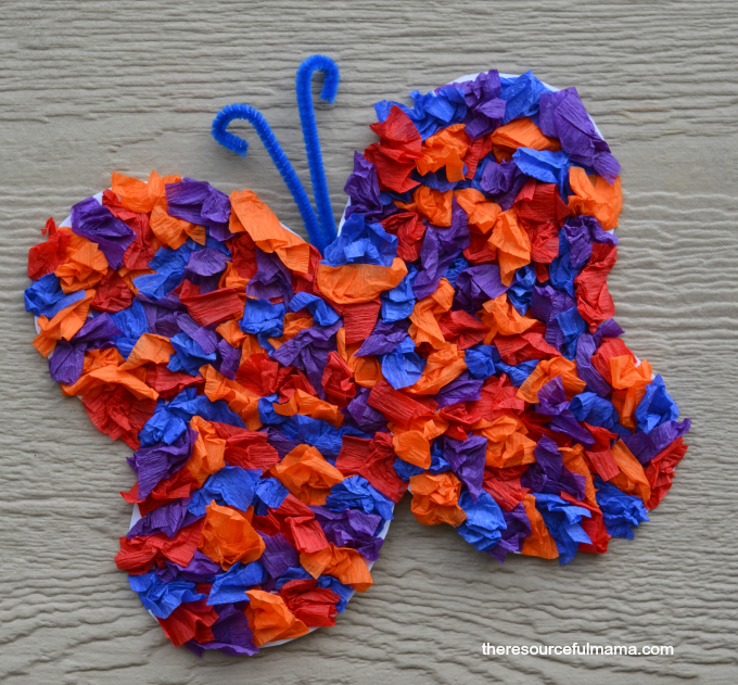Crepe Paper Butterfly Craft AllFreeKidsCrafts crepe-paper-butterfly-craft-allfreekidscrafts