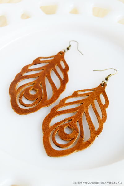 How to Make Leather Feather Earrings