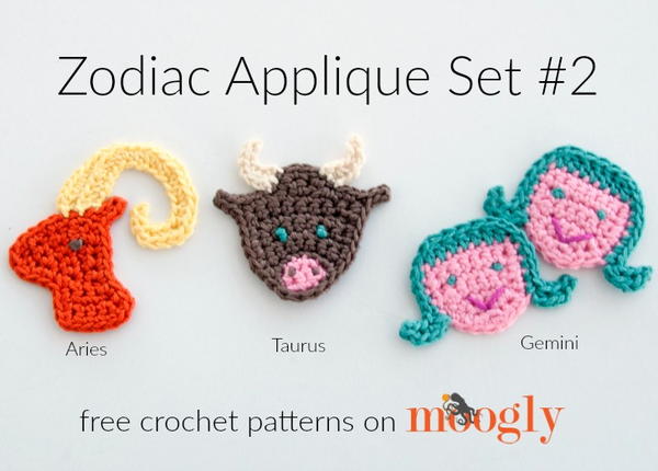 Zodiac Appliques Aries Taurus Gemini Zodiac Appliques: Aries, Taurus, Gemini