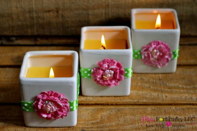 Spring Flowers DIY Candles