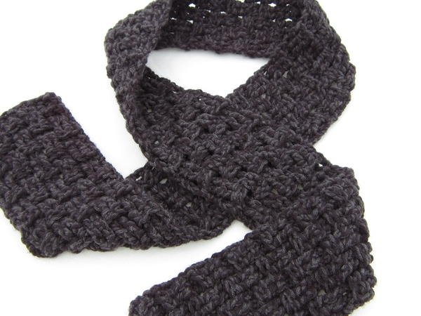 Double Strand Basket Weave Scarf_1 Double Strand Basket Weave Scarf_1