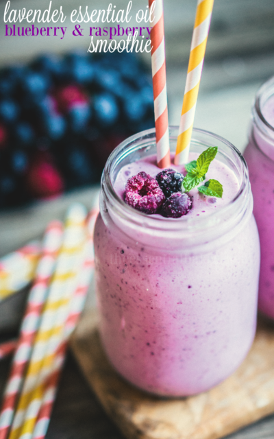 Lavender Blueberry and Raspberry Smoothie