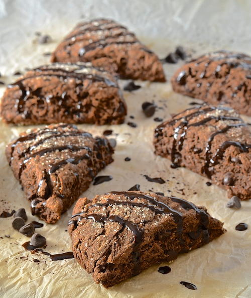 Healthier Double Chocolate Scones Healthier Double Chocolate Scones