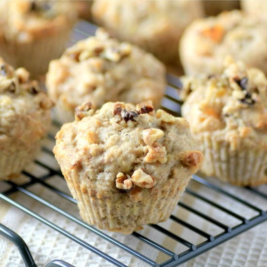 Dairy Free Banana Apricot Walnut Muffins Dairy Free Banana Apricot Walnut Muffins