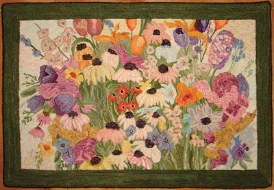 Flower Medley Inge Hume Rug Hooker Extraordinaire