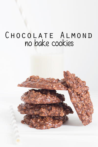 Chocolate Almond No Bake Cookies Chocolate Almond No Bake Cookies