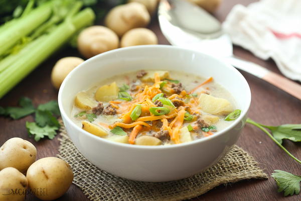 Healthy Slow Cooker Cheeseburger Soup Healthy Slow Cooker Cheeseburger Soup