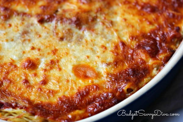 Cheesy Spaghetti Bake Recipe Cheesy Spaghetti Bake Recipe