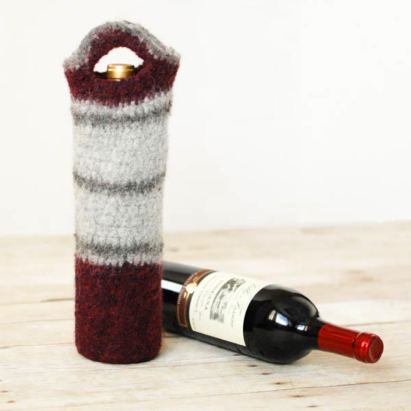 Felted Wine Tote Felted Wine Tote