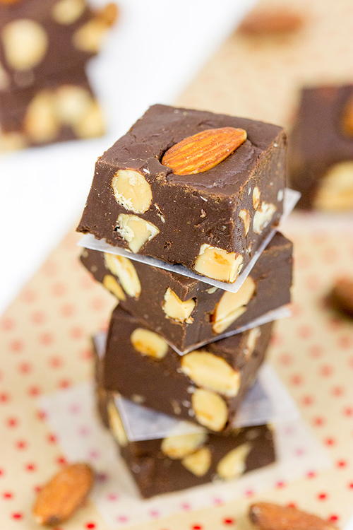 Dark Chocolate Almond Fudge Dark Chocolate Almond Fudge