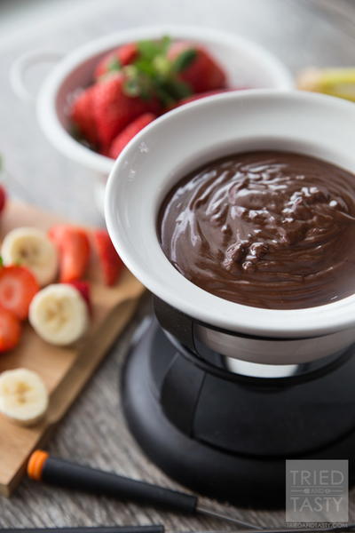 Three Ingredient Chocolate Peanut Butter Fondue Three Ingredient Chocolate Peanut Butter Fondue