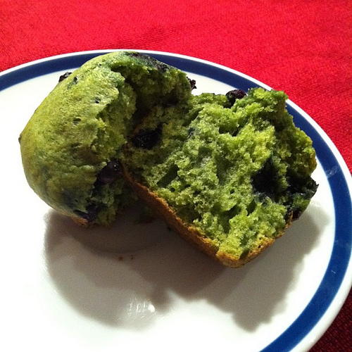 Spinach Blueberry Leprechaun Muffins Spinach Blueberry Leprechaun Muffins