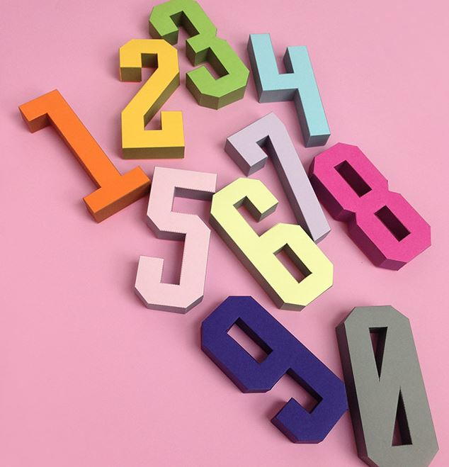 Free Printable Number DIY Wall Decor Free Printable Number DIY Wall Decor