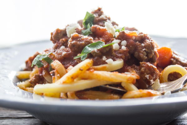 Fettucine and Meat Sauce Fettucine and Meat Sauce