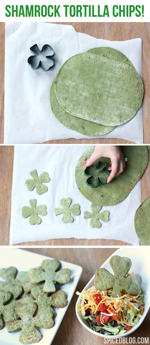 St Patricks Day Shamrock Tortilla Chips St. Patrick’s Day Shamrock Tortilla Chips!