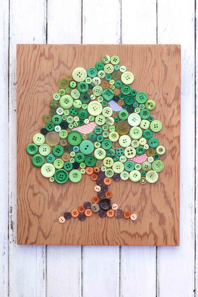 Button Tree Art Earth Day Craft