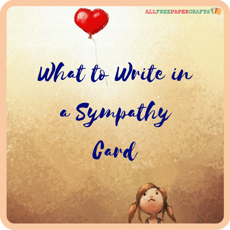 Hallmark What To Write In A Sympathy Card