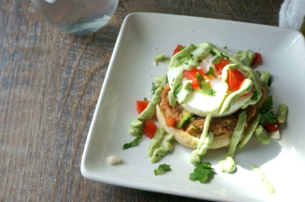 Mexican Eggs Benedict with Avocado Hollandaise