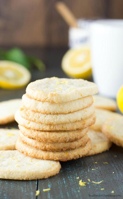 Lemon Almond Shortbread Cookies