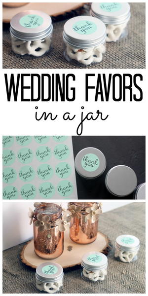 Thank You Wedding Favors in Jars "Thank You" Wedding Favors in Jars