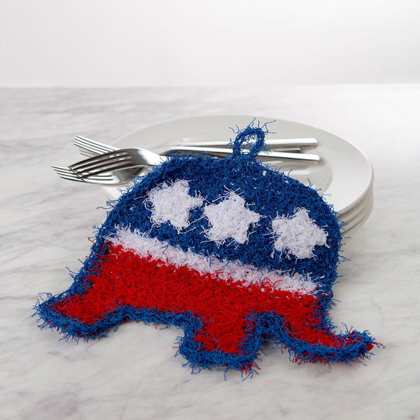 Easy GOP Elephant Scrubby Easy GOP Elephant Scrubby