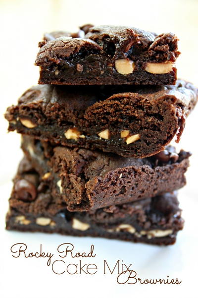 Rocky Road Cake Mix Brownies Rocky Road Cake Mix Brownies